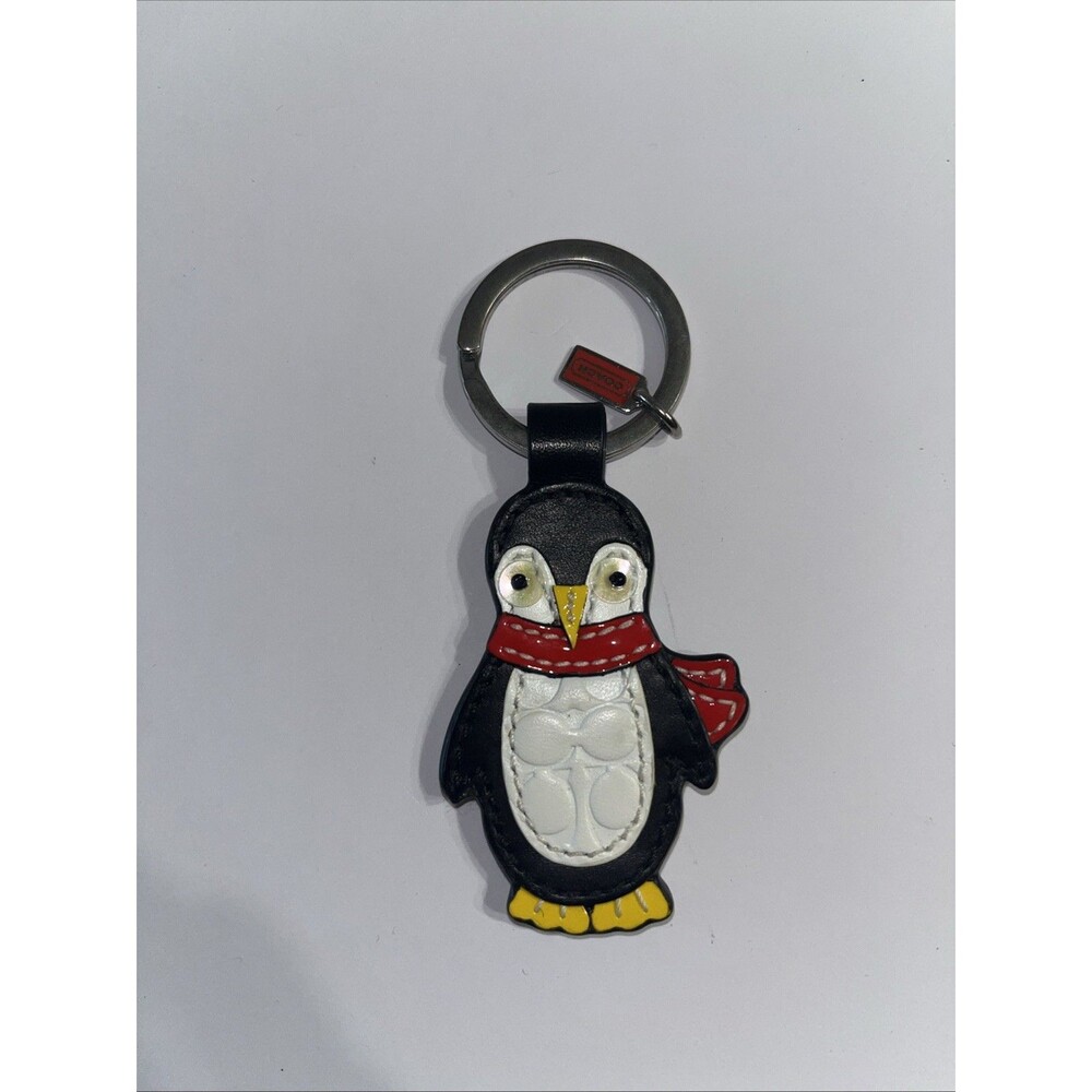 Coach Penguin Multicolor Patent Leather Key Chain